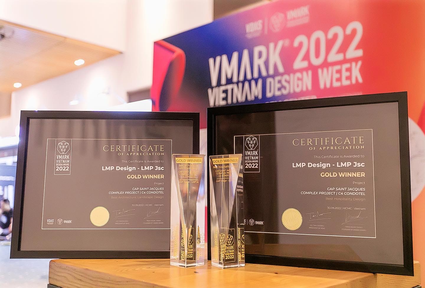 LMP Design đạt hai giải vàng VMARK 2022